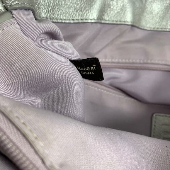 Coach Lynn Soho Signature C Jacquard Tote Bag Purse Metallic Silver F18912 + Fob - Picture 16 of 16